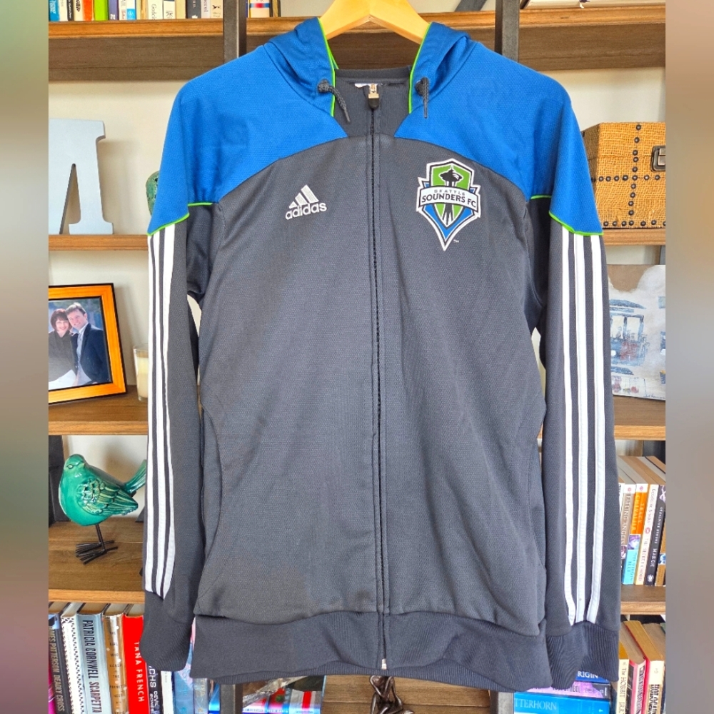 Adidas Sounders FC Zip-front Hoodie, Size Medium